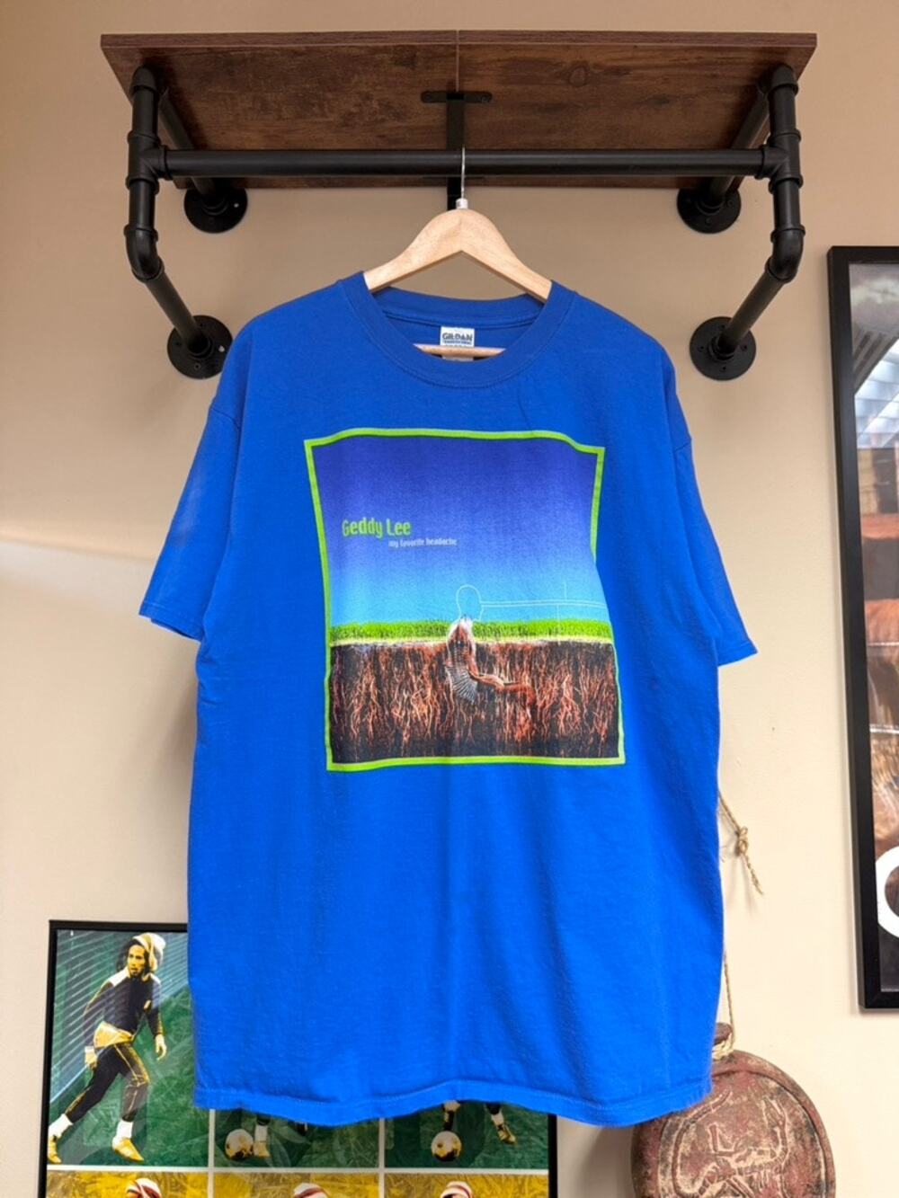 2000 Geddy Lee My Favorite Headache Album Tour Y2K Vintage Rush Band Tee Shirt